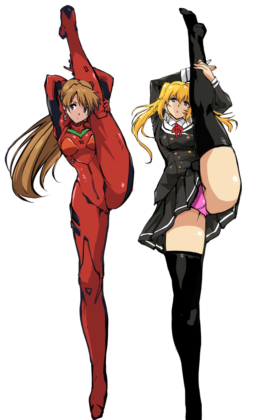 souryuu asuka langley and nasuhara anastasia (neon genesis evangelion and 1 more) drawn by kamisimo_90