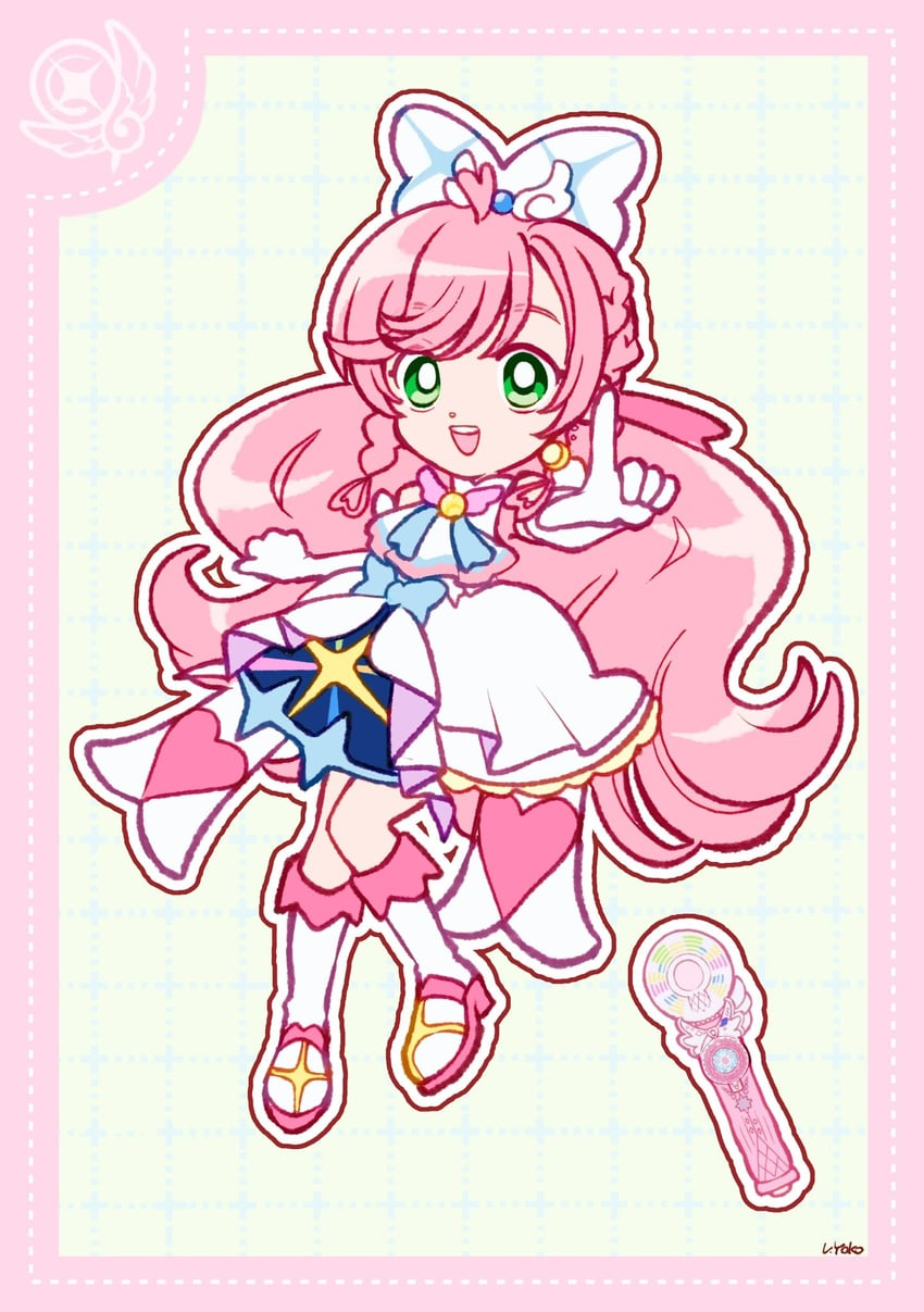 nijigaoka mashiro and cure prism (precure and 1 more) drawn by uwded_207