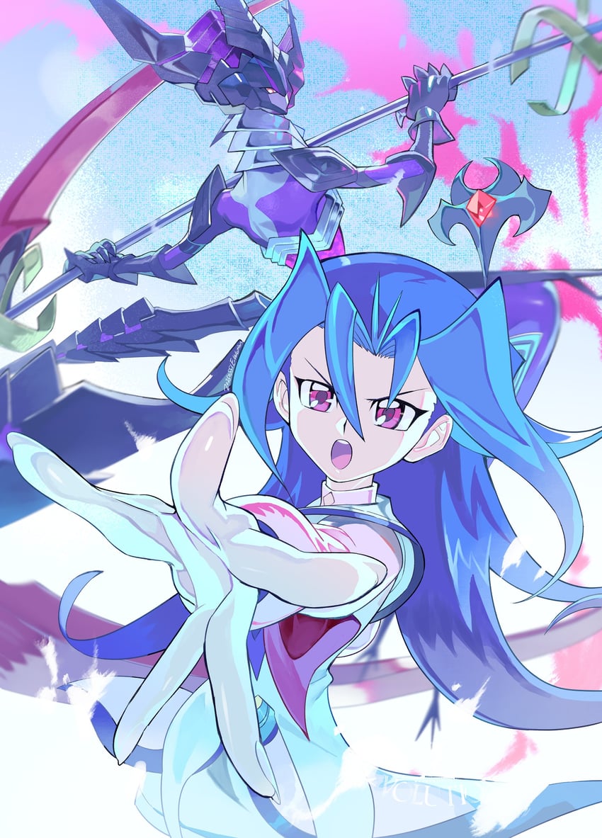 kamishiro rio and number c103 ragnafinity (yu-gi-oh! and 1 more) drawn by e_volution