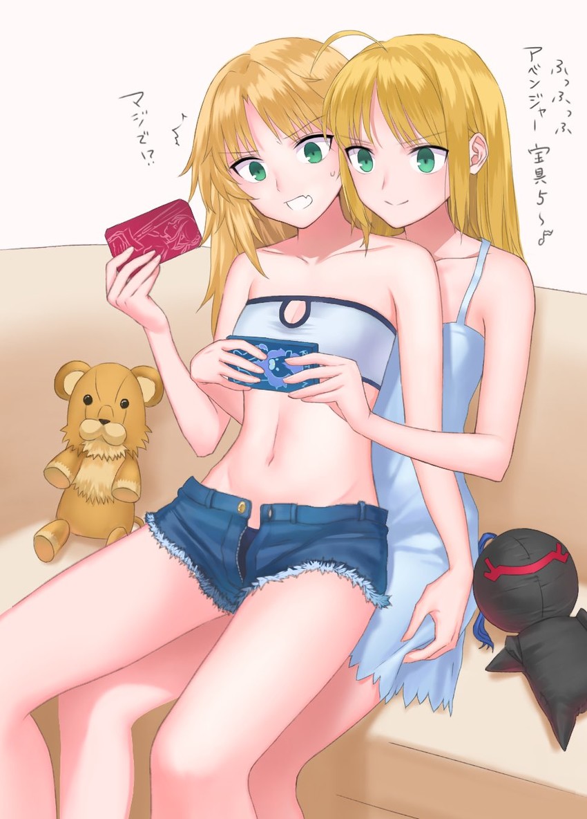 artoria pendragon, saber, mordred, and berserker (fate and 2 more) drawn by nipi27