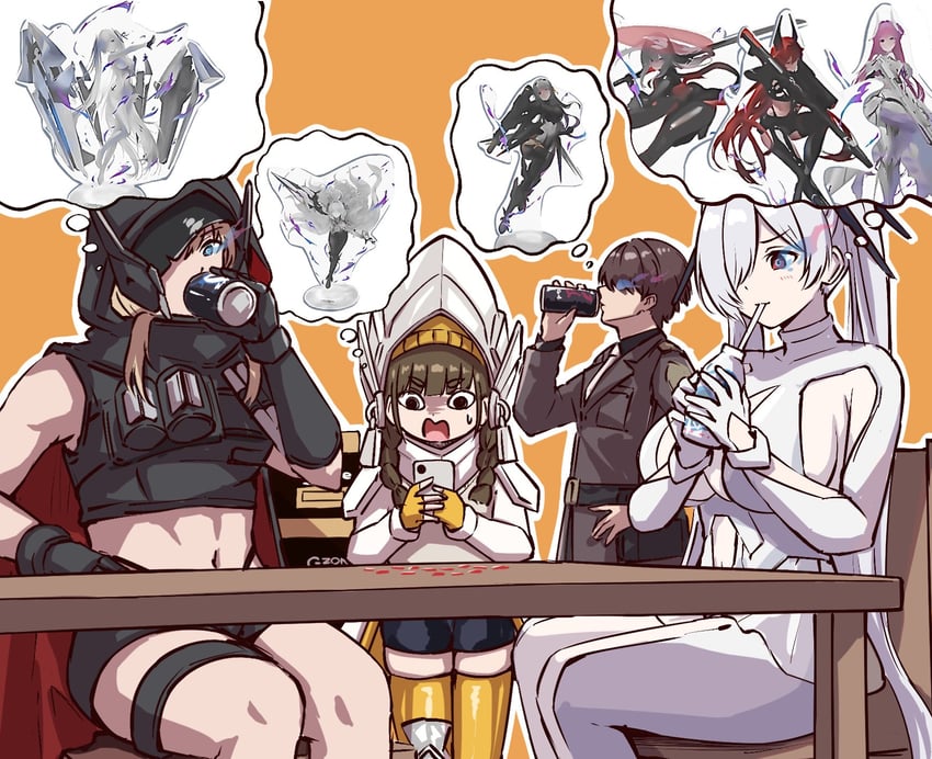 commander, cinderella, red hood, dorothy, modernia, and 4 more (goddess of victory: nikke) drawn by oishicurryya