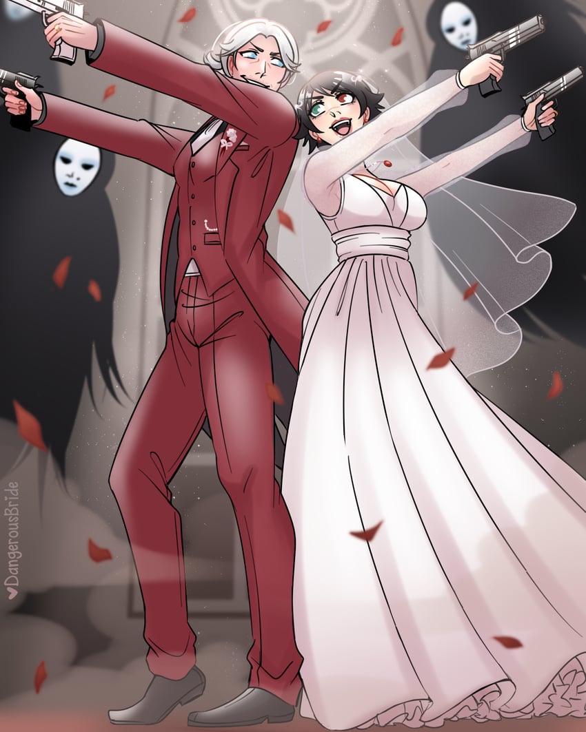 dante, lady, and sin scissors (devil may cry) drawn by dangerousbride