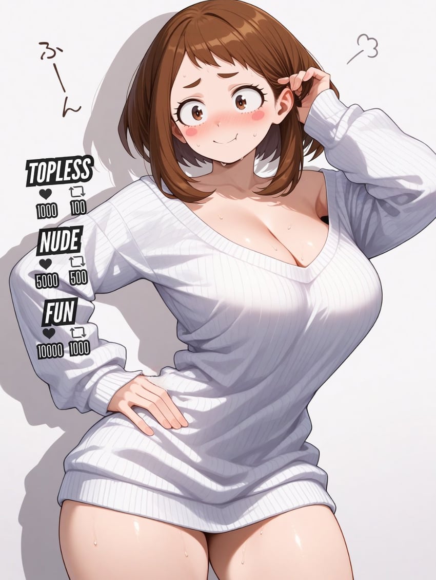 uraraka ochaco (boku no hero academia) drawn by waifu_invoker