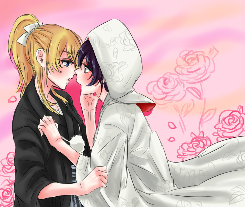 tojo nozomi and ayase eli (love live! and 1 more) drawn by e_len