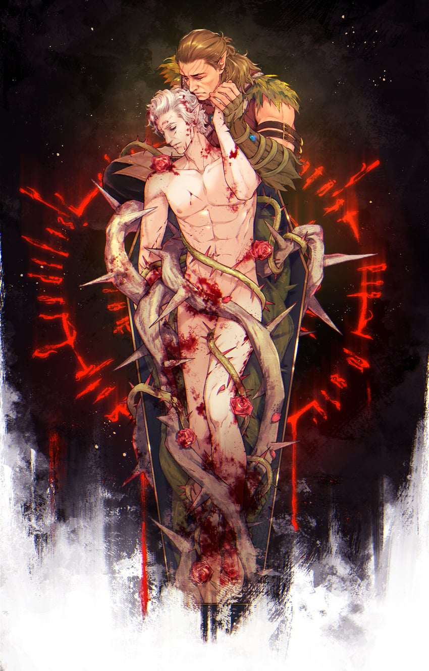 astarion and halsin (dungeons & dragons and 2 more) drawn by asahi_(baiyameng)
