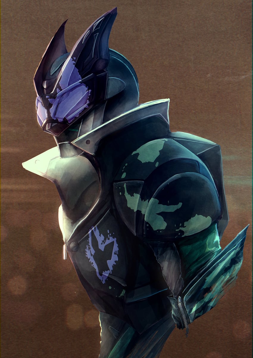 kamen rider evil (kamen rider and 1 more) drawn by kozsen_810290