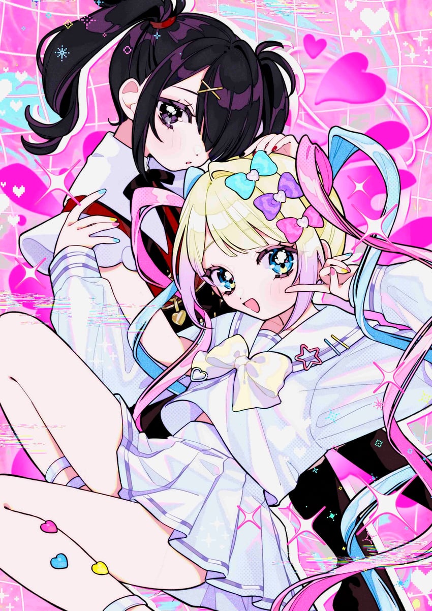 chouzetsusaikawa tenshi-chan and ame-chan (needy girl overdose) drawn by amaharu_wasure