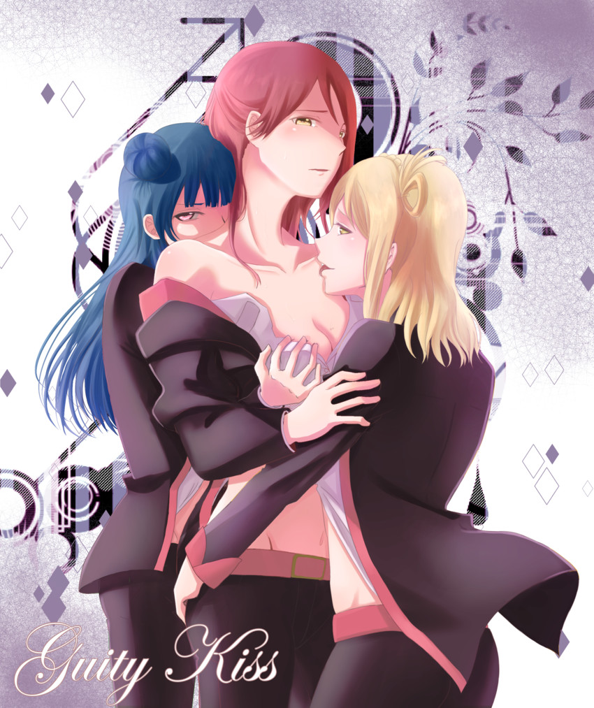 tsushima yoshiko, sakurauchi riko, and ohara mari (love live! and 1 more) drawn by tach.s