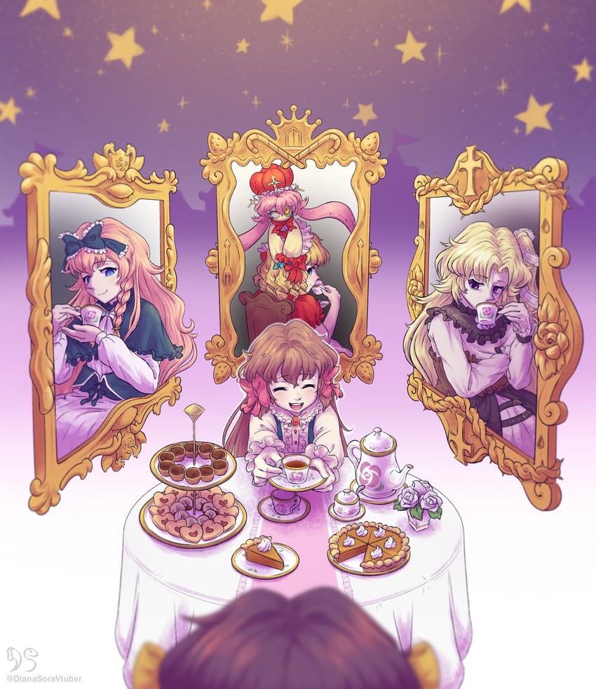goldia die heilige, lisette, harpae, enjel, fleta, and 1 more (pocket mirror) drawn by diana_sora