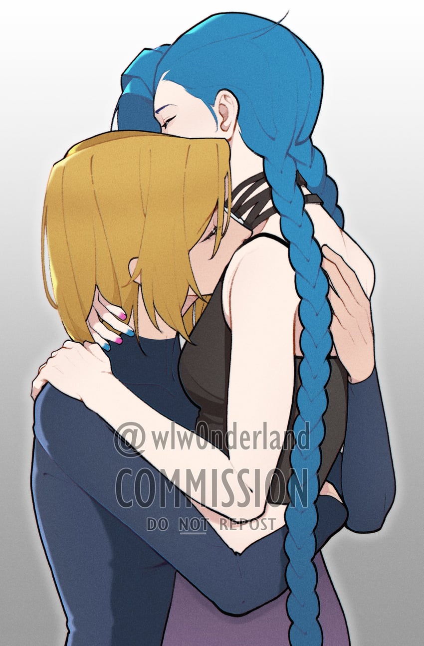 jinx, lux, and arcane jinx (league of legends and 1 more) drawn by wlw0nderland