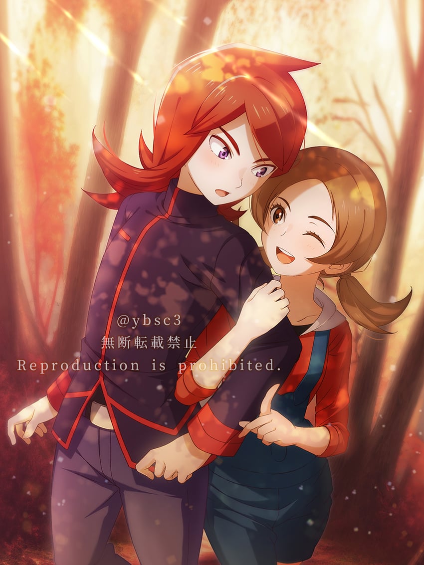 lyra and silver (pokemon and 1 more) drawn by yuba_(ybsc3)