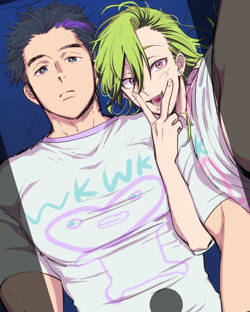 outa tahide and jin marito (bucchigiri?!) drawn by lbar_f