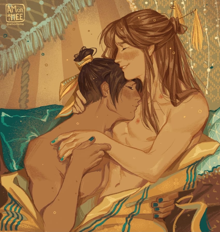 xie lian and feng xin (tianguan cifu) drawn by amonimy