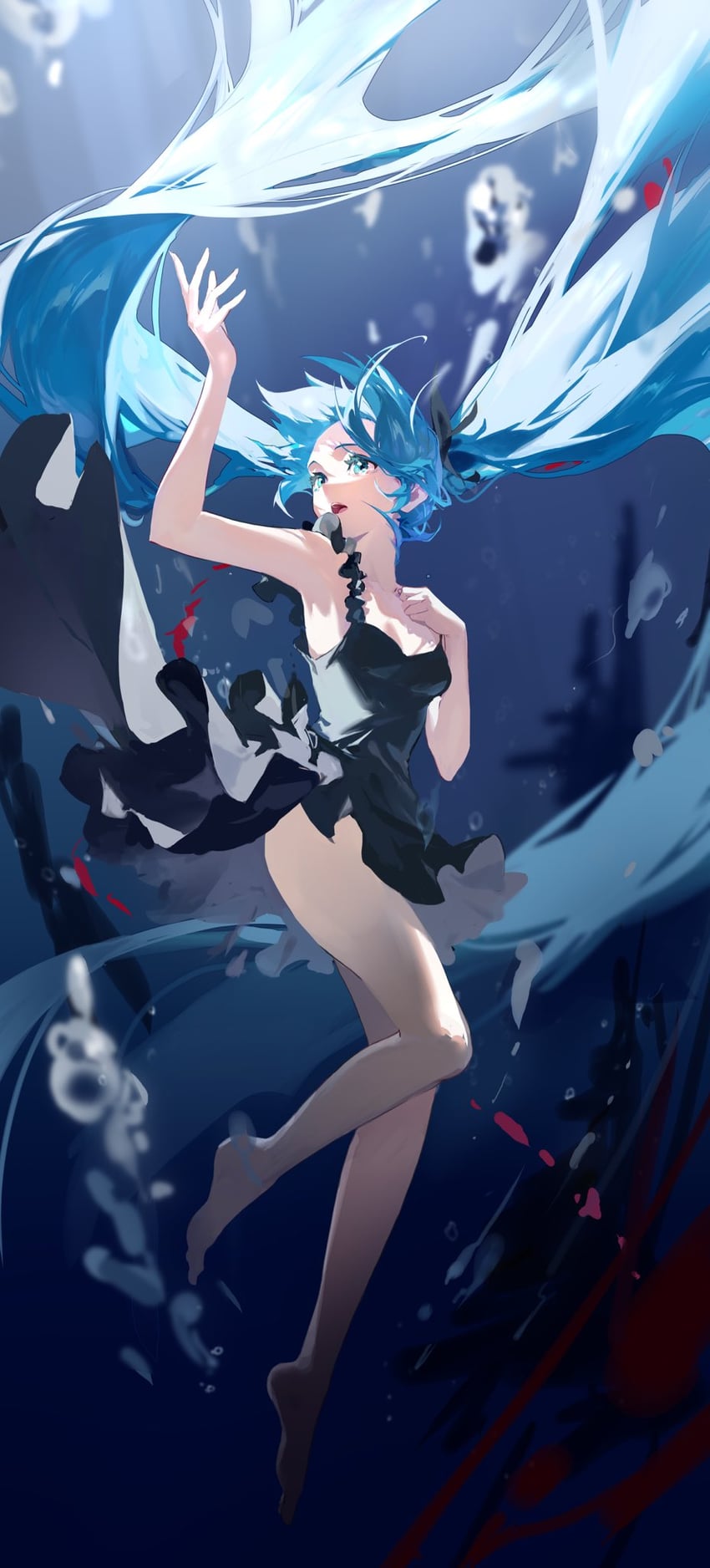 hatsune miku (vocaloid and 1 more) drawn by jiu_ye_sang