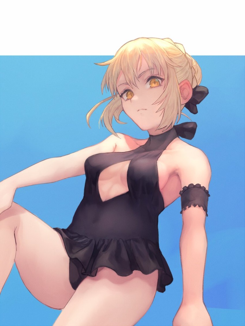 artoria pendragon and saber alter (fate and 1 more) drawn by miyamoto_satoru