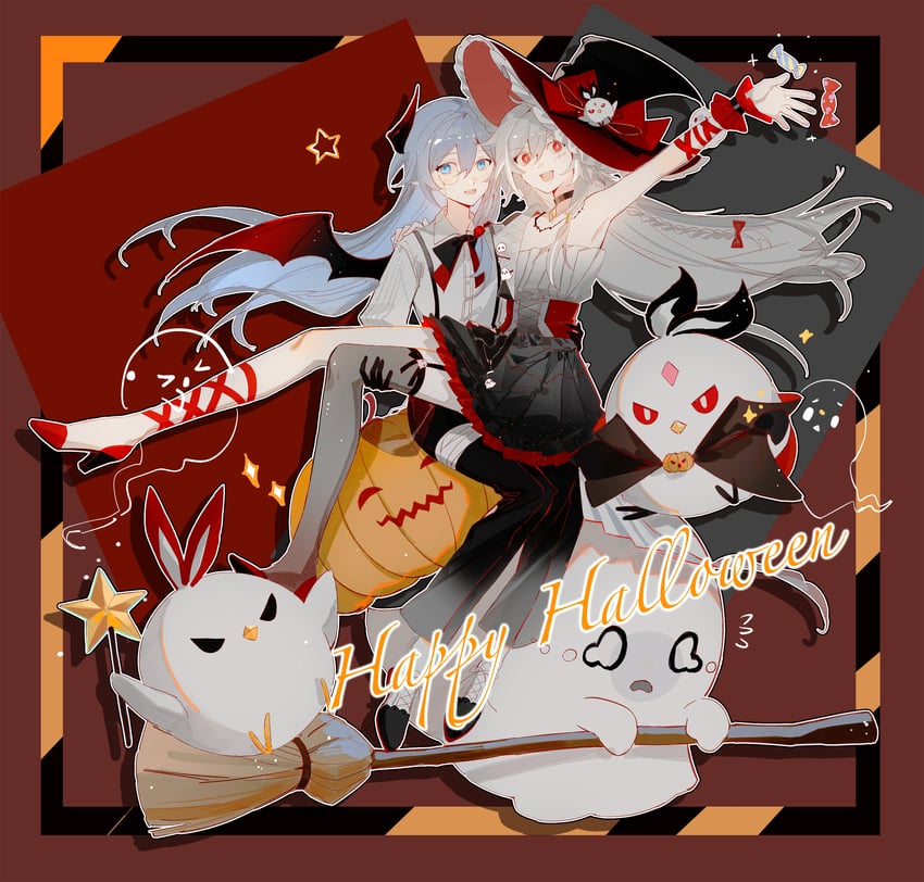 fu hua, herrscher of sentience, and jingwei (honkai and 1 more) drawn by xinjinjumin4167464
