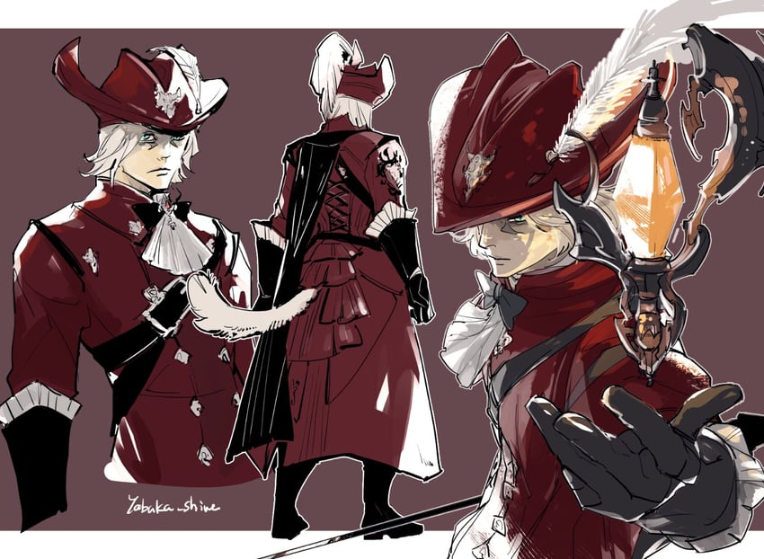 red mage and x'rhun tia (final fantasy and 1 more) drawn by yabuka_shiwa