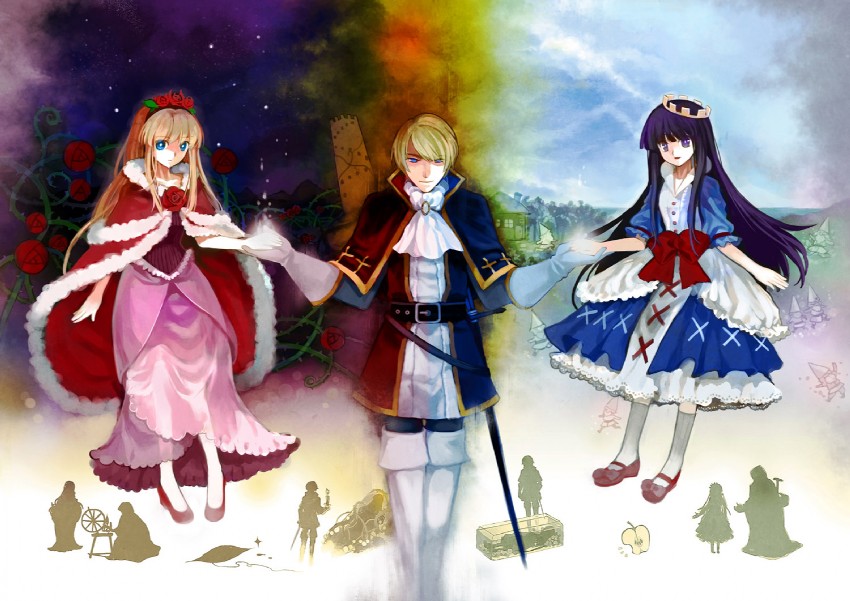 schneewittchen, dornroeschen, and tettere (sound horizon and 1 more) drawn by hakoiri_nekohime