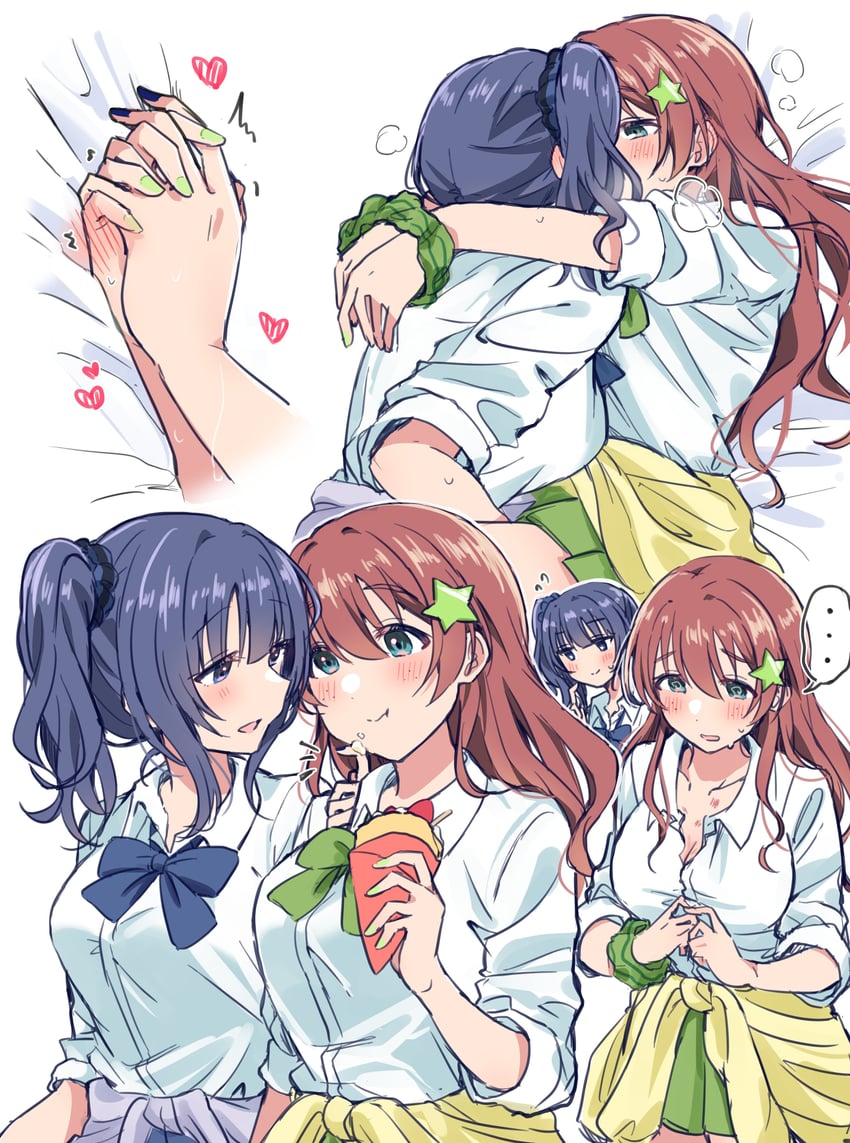 emma verde and asaka karin (love live! and 1 more) drawn by e_atkenedm