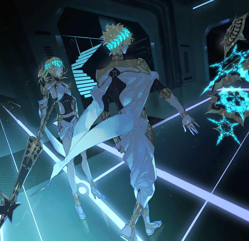 pollux and castor (fate and 1 more) drawn by uda_(xax_057)