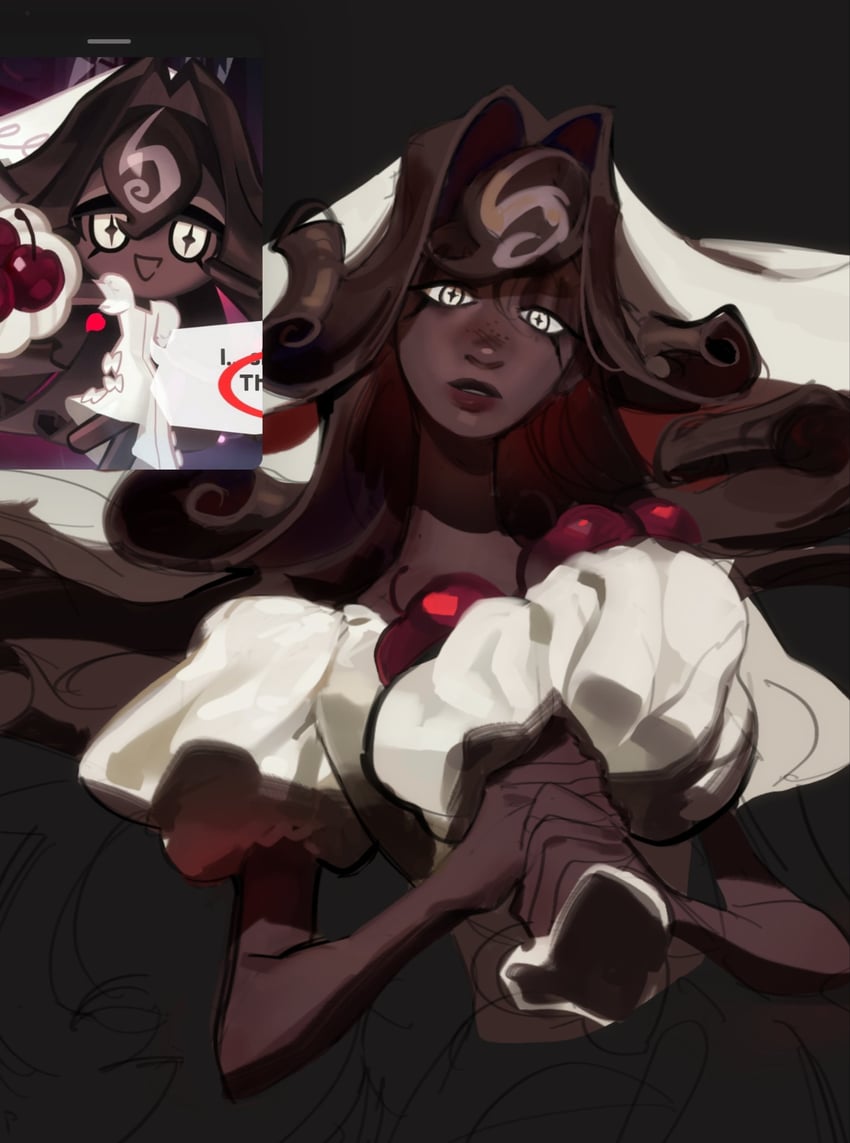 black forest cookie (cookie run and 1 more) drawn by auro_(duhaeriss)