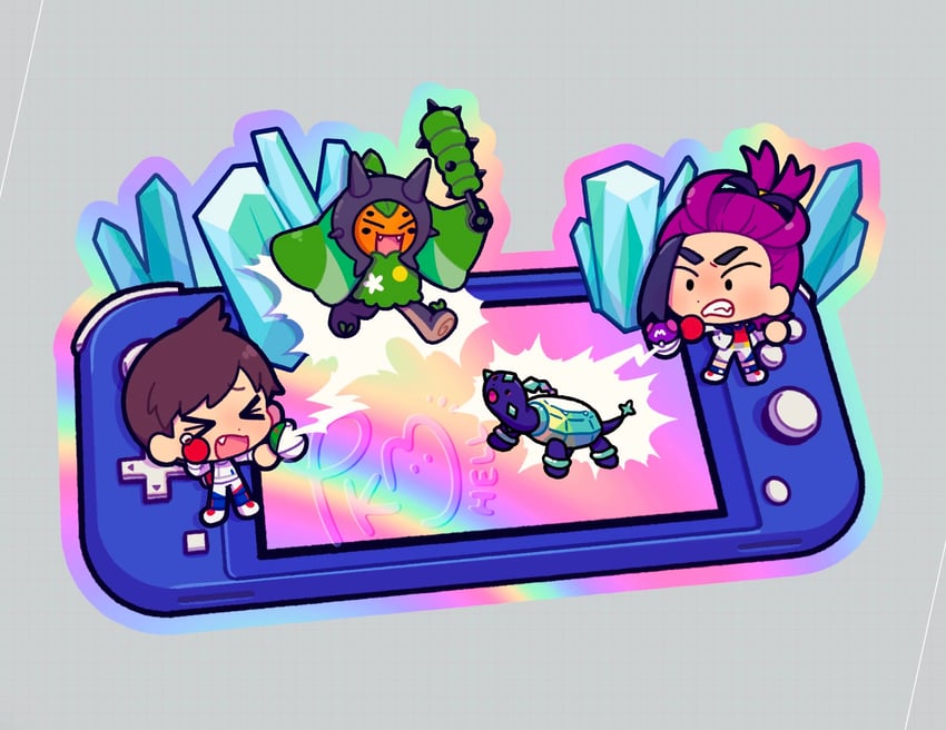 kieran, florian, ogerpon, and terapagos (pokemon and 1 more) drawn by submashell