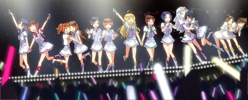 hoshii miki, kisaragi chihaya, amami haruka, kikuchi makoto, minase iori, and 7 more (idolmaster) drawn by 3u