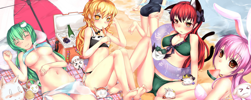 kirisame marisa, kochiya sanae, komeiji koishi, konpaku youmu, alice margatroid, and 10 more (touhou) drawn by 463_jun