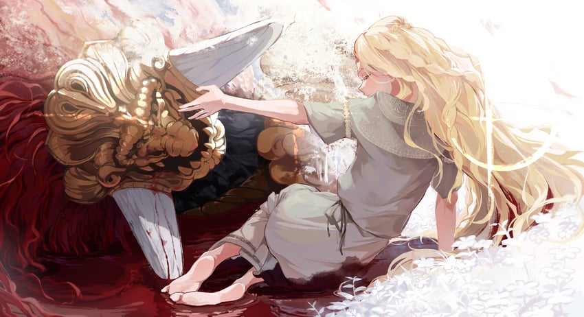miquella and promised consort radahn (elden ring and 1 more) drawn by redbrickcat