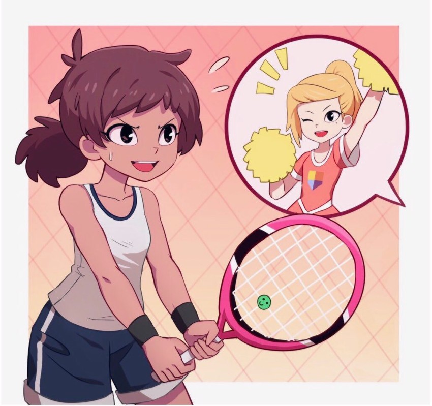 sasha waybright and anne boonchuy (amphibia) drawn by junsui_(omori0310)
