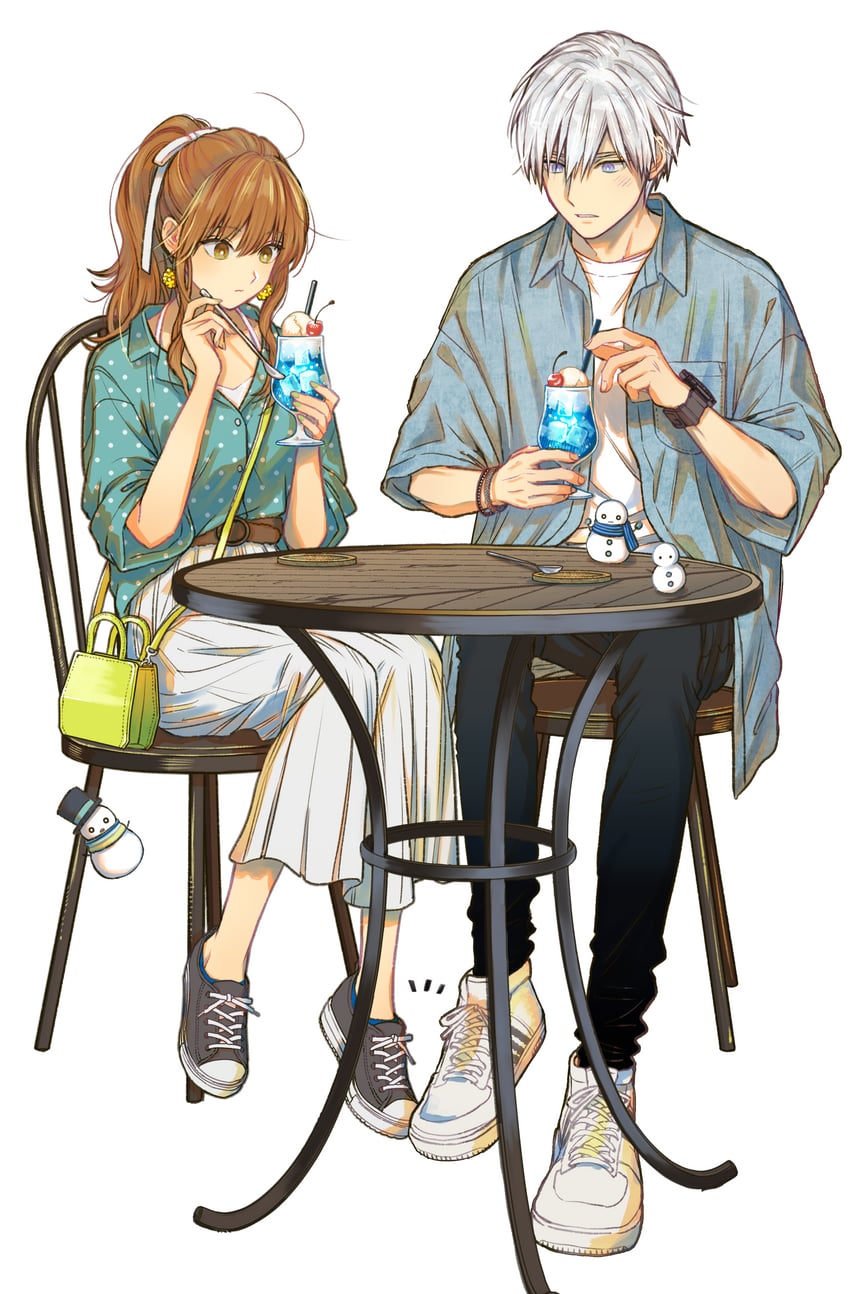 fuyutsuki mio and himuro yukiya (koori zokusei danshi to cool na douryou joshi) drawn by tonogaya