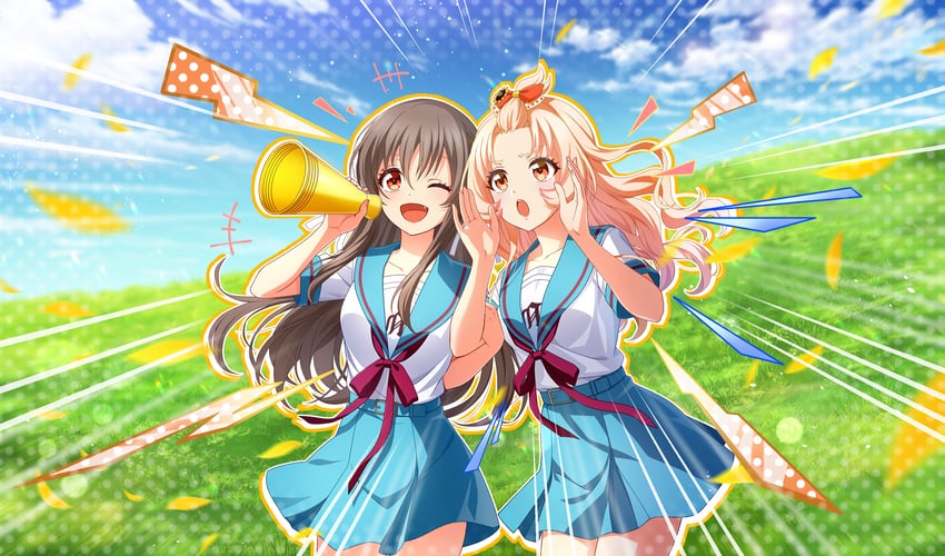 shiina yukari and aisaka koko (suzumiya haruhi no yuuutsu and 2 more)