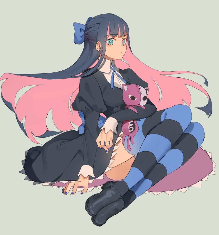 stocking and honekoneko (panty & stocking with garterbelt) drawn by jc_(pixiv_66949345)