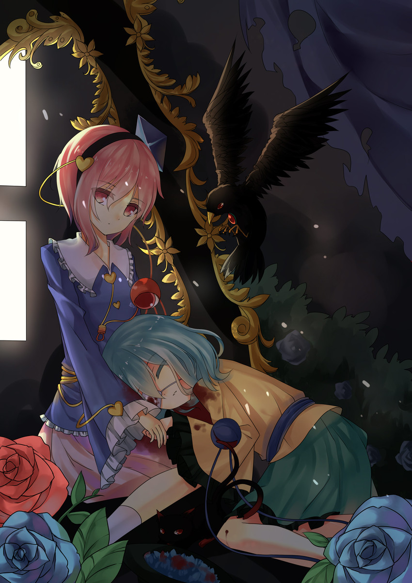 komeiji koishi, komeiji satori, kaenbyou rin, and reiuji utsuho (touhou) drawn by izumi4195202