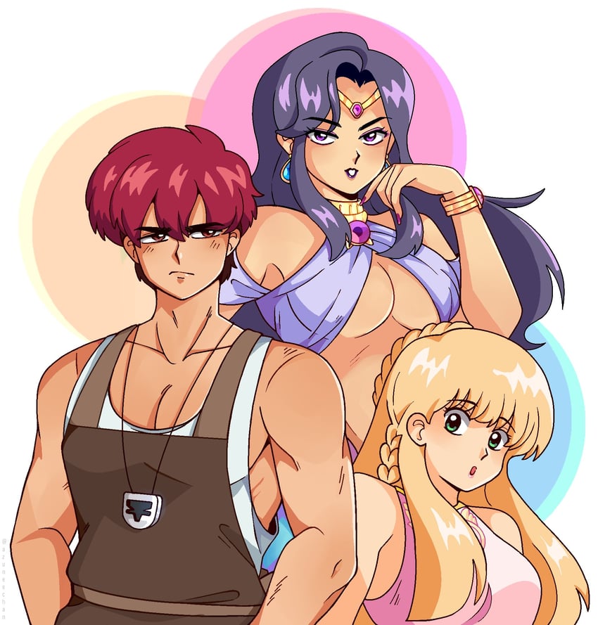 march, juniper, and celine (fields of mistria) drawn by azu_neechan