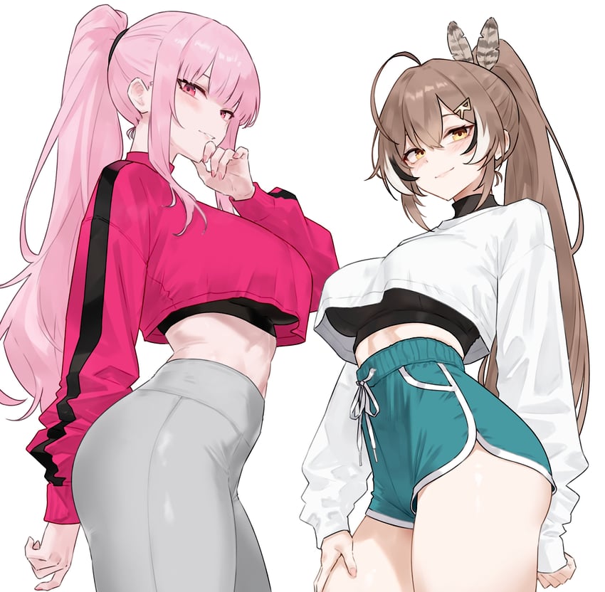 mori calliope and nanashi mumei (hololive and 1 more) drawn by bluefield