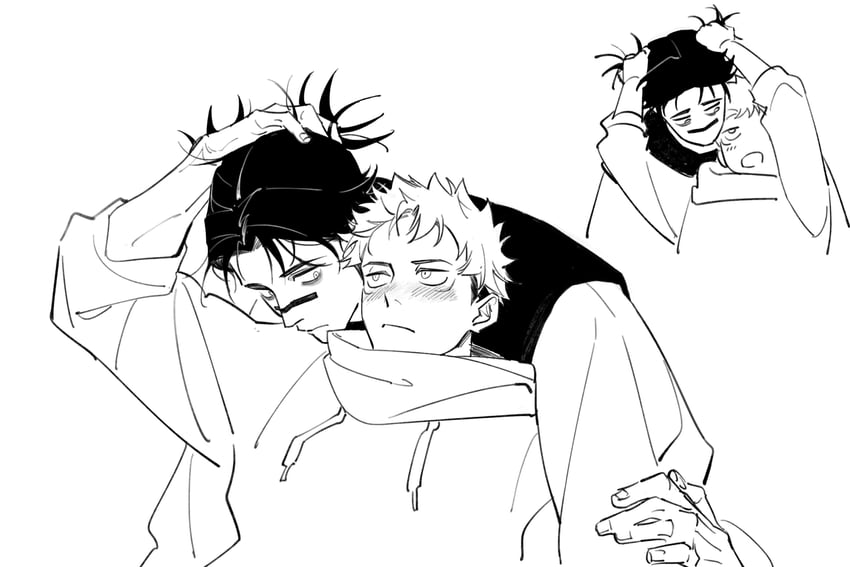 itadori yuuji and choso (jujutsu kaisen) drawn by yi_(826805607)