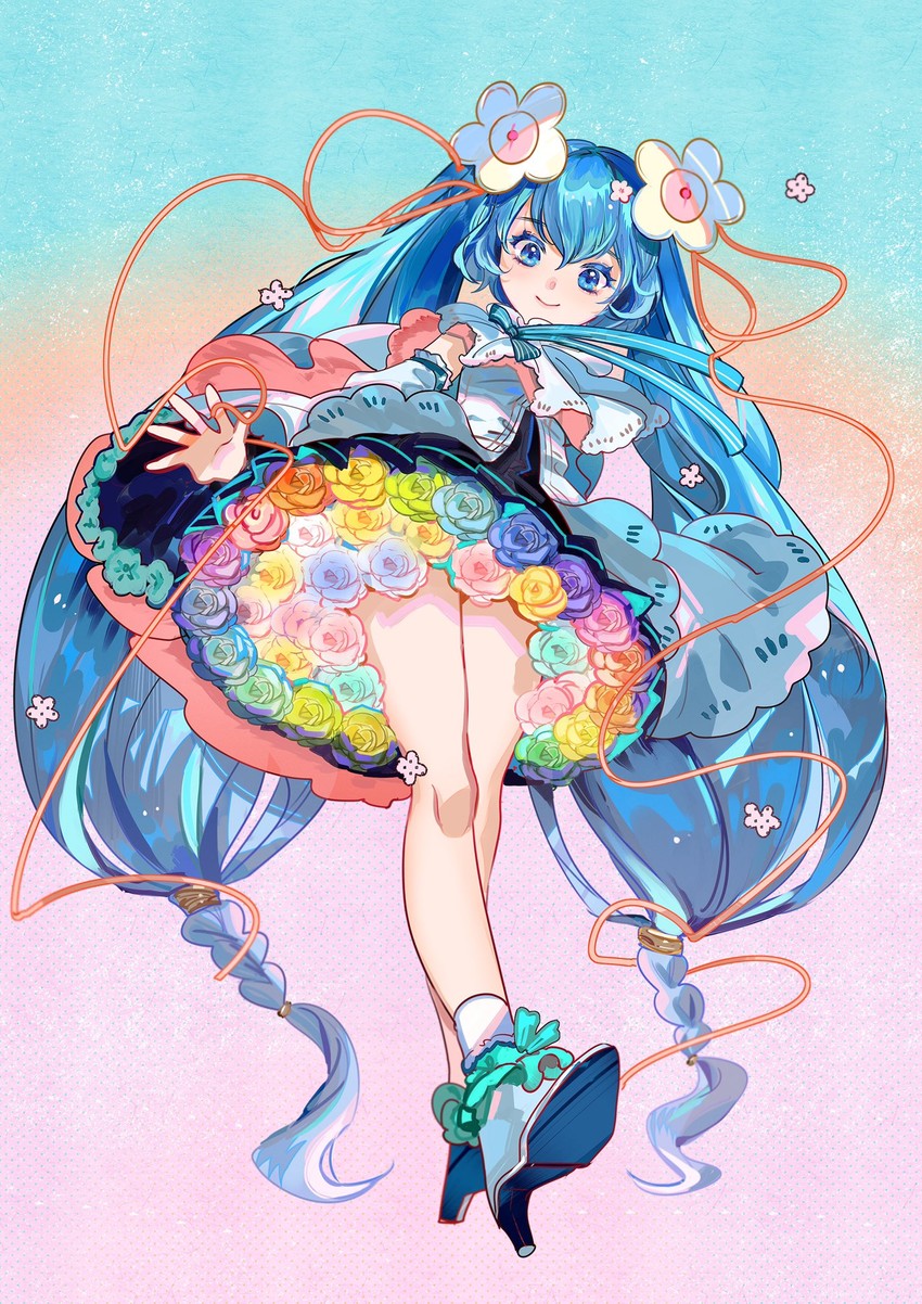 hatsune miku and magical mirai miku (vocaloid and 1 more) drawn by jamjar10161764