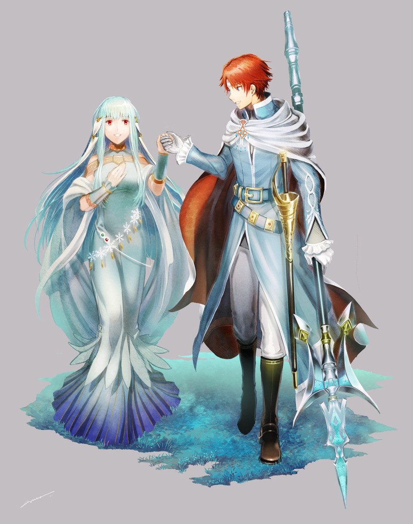ninian and eliwood (fire emblem and 2 more) drawn by amao_miyuki