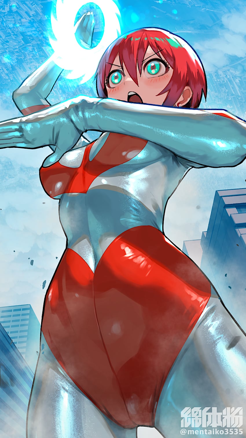 amate yuzuriha, ultraman, and anno hideaki (gundam and 3 more) drawn by nikunopengin