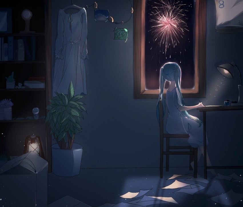 hatsune miku (vocaloid) drawn by padako