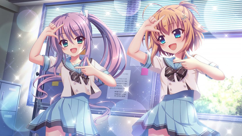 shikimiya mana and tsukisaka sayu (re:stage!) drawn by izumi_tsubasu