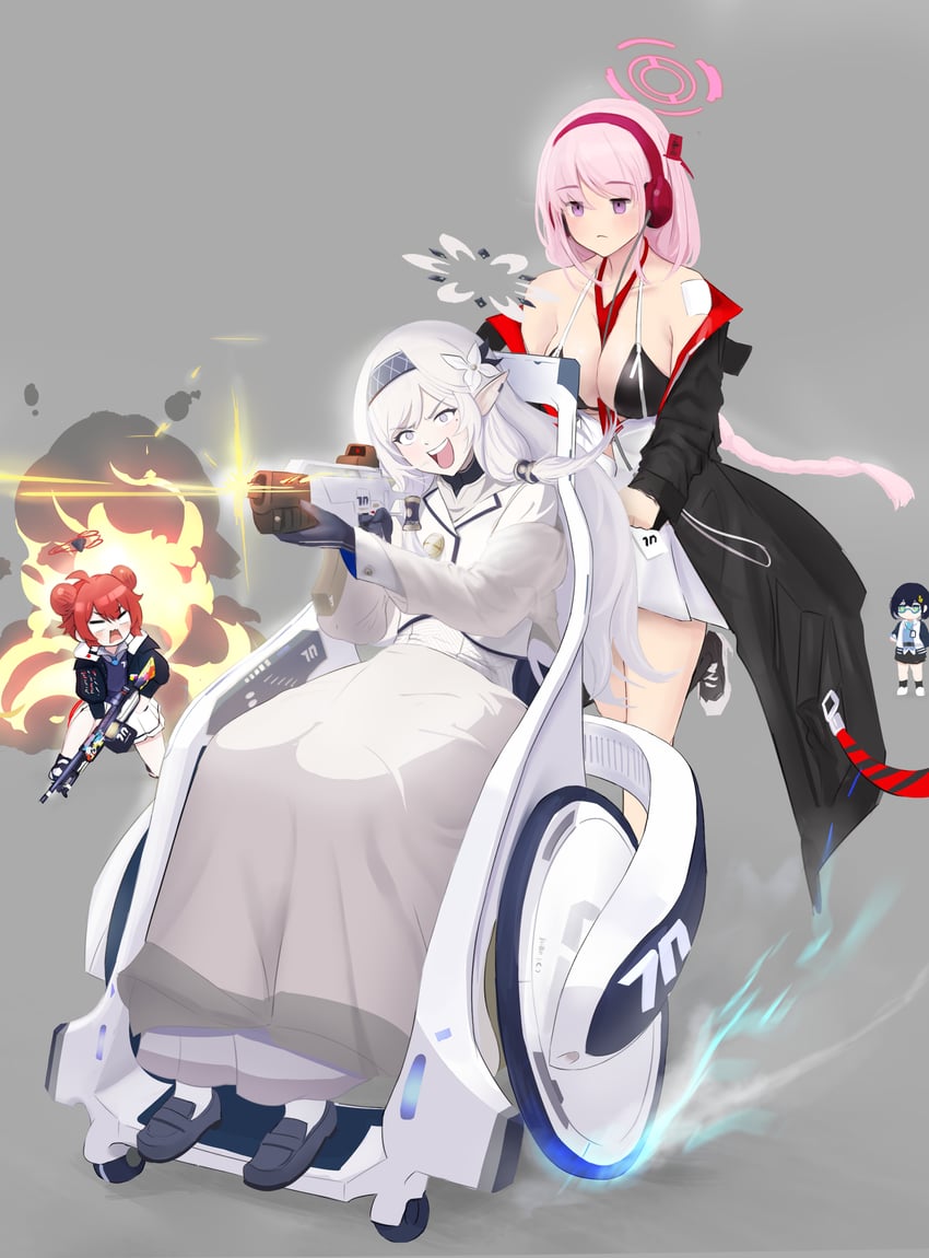 himari, eimi, maki, and chihiro (blue archive) drawn by purplesnake33