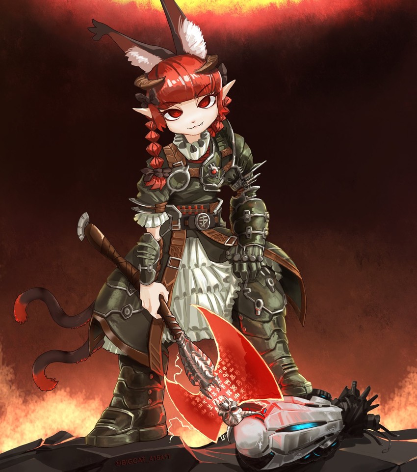 kaenbyou rin, marauder, and samuel hayden (touhou and 2 more) drawn by bigcat_114514