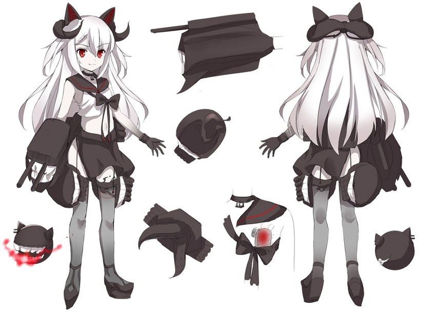 enemy vessel and shimakaze (warship girls r) drawn by jacknavy