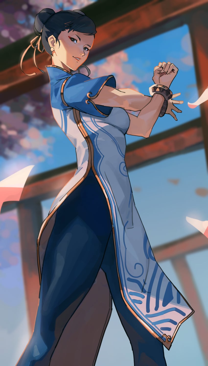 chun-li (street fighter and 1 more) drawn by shizu_(shizuillust)