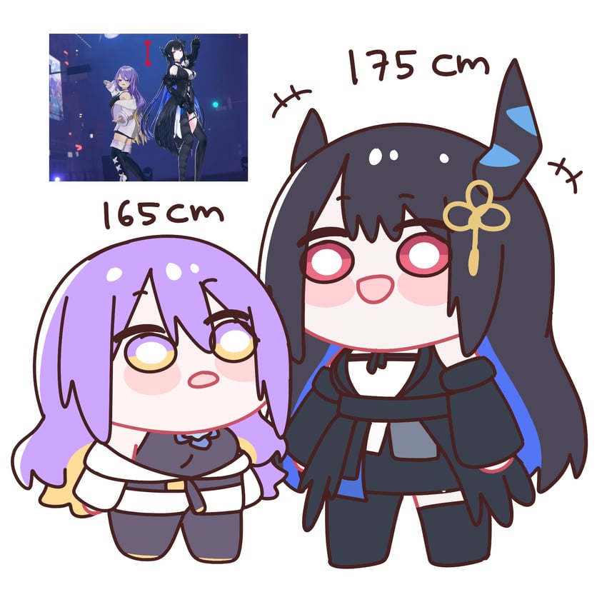 nerissa ravencroft and moona hoshinova (hololive and 2 more) drawn by haruharukin16