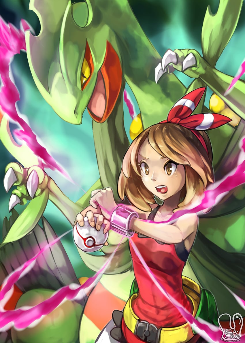 may, sceptile, and mega sceptile (pokemon and 1 more) drawn by sa-dui