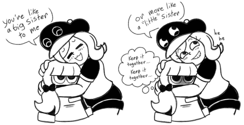 lucy and anna (original and 1 more) drawn by tinytoxicwaste101