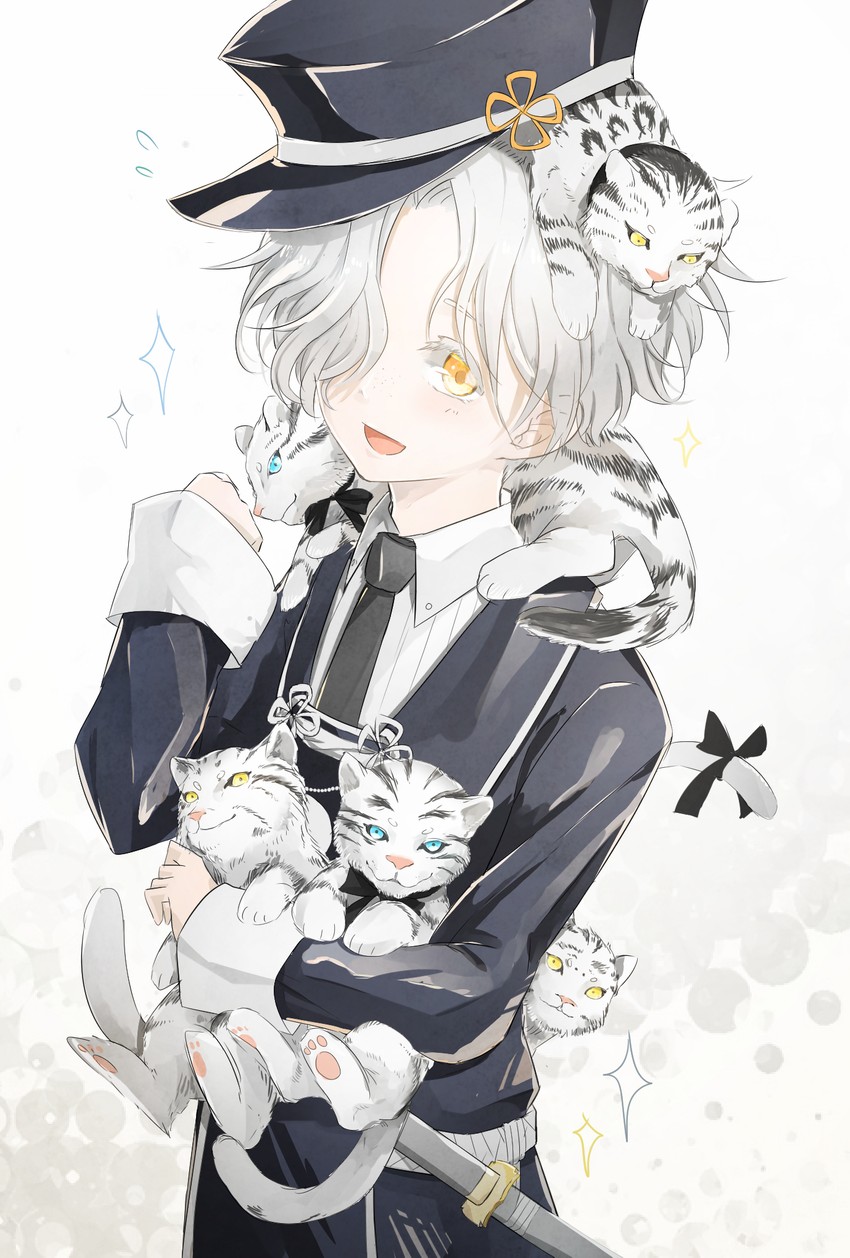 gokotai and gokotai's tigers (touken ranbu) drawn by kyousituyasan
